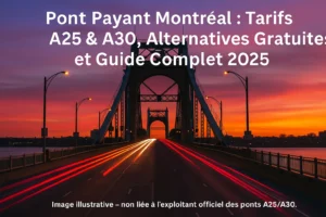 Read more about the article 🚗 Pont Payant Montréal : Tarifs A25 & A30, Alternatives Gratuites et Guide Complet 2025
