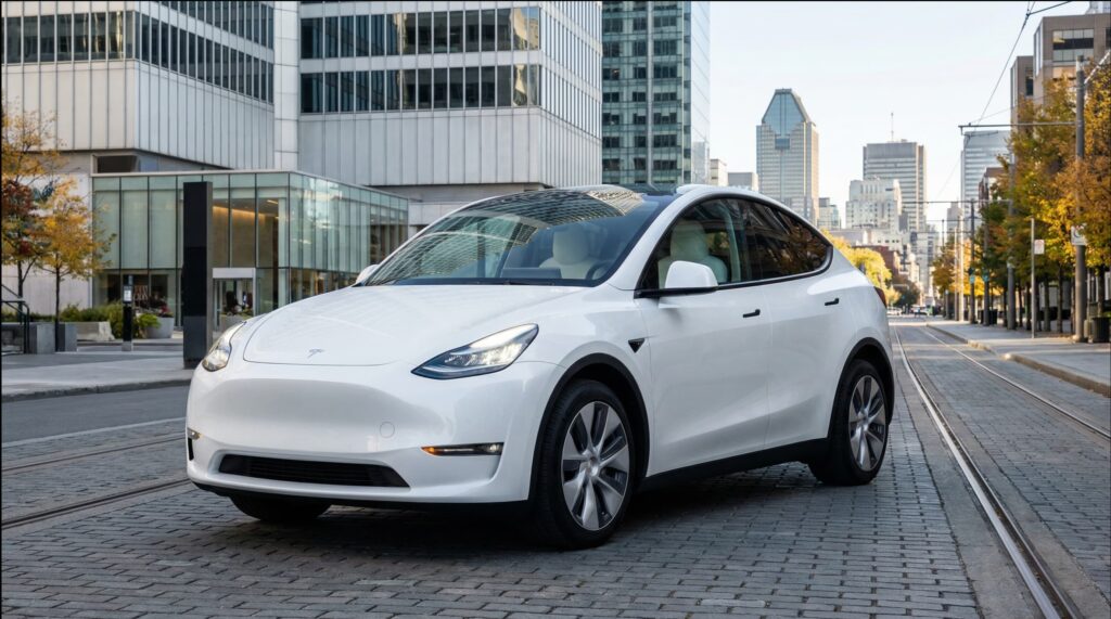 Tesla Model Y voiture électrique populaire au Québec